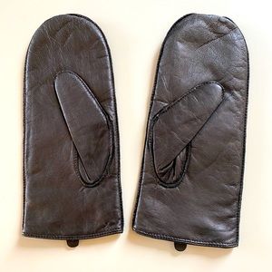 COS Leather and Cashmere Gloves/Mittens